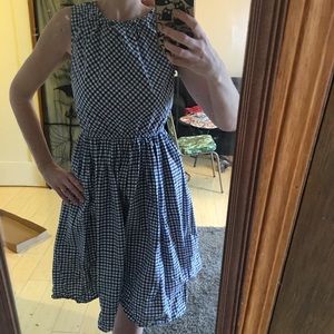 Merona blue and white gingham dress